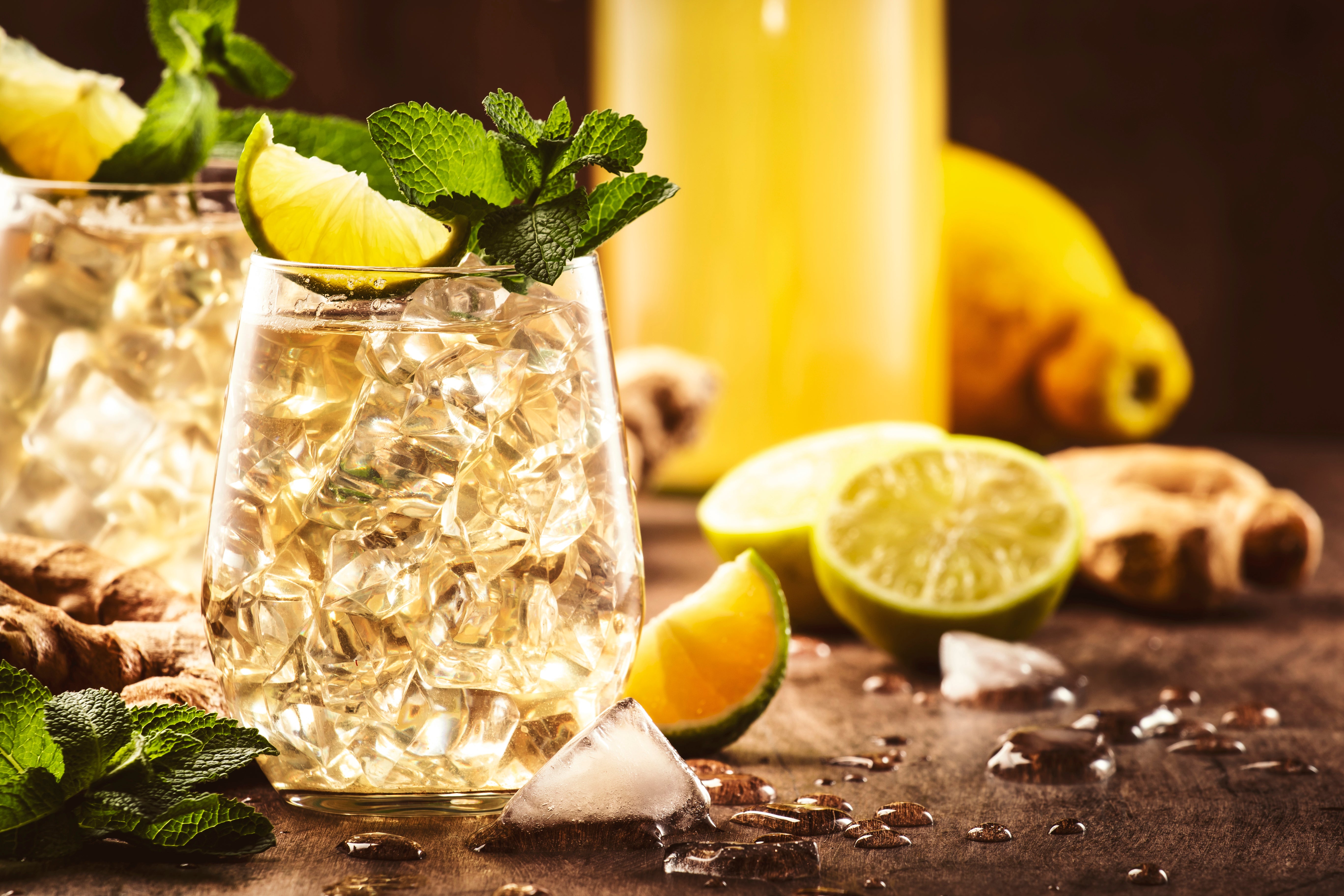 Sommererfrischung Limette mit Ginger Ale – Brennerei Elmendorf